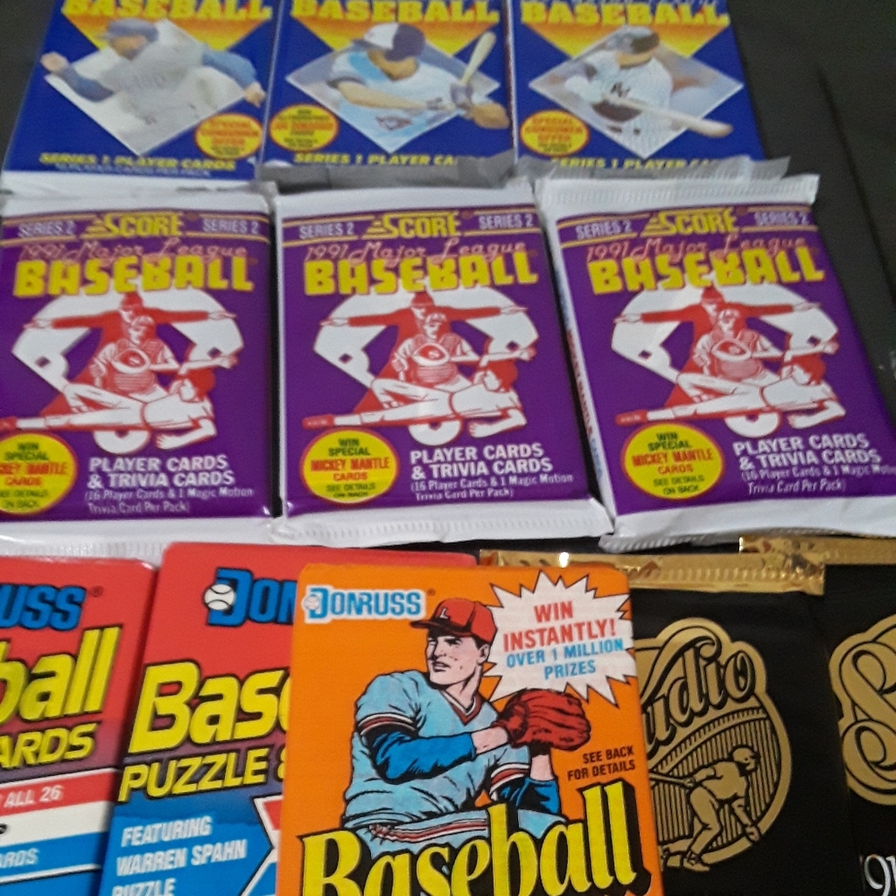 11 Awesome Vintage Baseball card Wax Packs